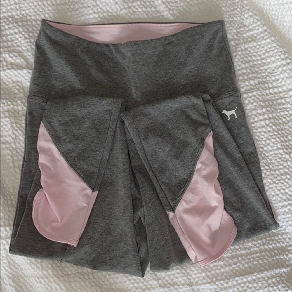 PINK Leggings in Gray and Pink